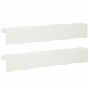 vidaXL Kantprofil til hage 2 stk. 100 x 10 x 15 cm Stål Hvit