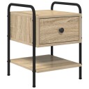 vidaXL Nattbordskap Sonoma eik 35 x 36,5 x 47 cm Konstruert tre