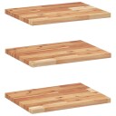 Flytende hyller 3 stk 40x30x2 cm oljebehandlet heltre akasie