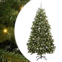  Kunstig juletre med LED  stripelys grønn 240 cm PVC og metall