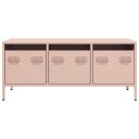 TV-benk rosa 101,5x39x43,5 cm kaldvalset stål 8721102929847