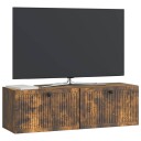  Vegghengt TV skap Røkt Eik 98 x 31 x 30 cm Konstruert tre