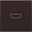 Niko HDMI Uttak for Pluggmontering, Brun Dark Brown 44.5 x 44.5 x 8.6 mm