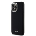 iPhone 15 Pro Max DKNY Liquid Silicone Metal Logo Deksel Magsafe-kompatibel Svart