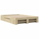  Sengeramme uten madrass sonoma eik 140x190 cm konstruert tre 8721102855054