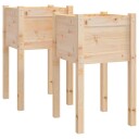 vidaXL Plantekasser 2 stk 40x40x70 cm heltre furu