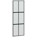 vidaXL Skyvedør med monteringssett 90x205 cm herdet glass og aluminium