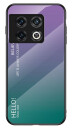 INCOVER OnePlus 11 Glass Bakdeksel - Hello - Lilla / Grønn
