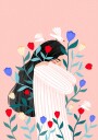Beige Abstract Shapes Poster Plakat / 70x100cm