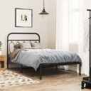  Sengegavl i metall svart 100 cm 377146