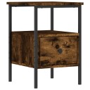 vidaXL Nattbord røkt eik 34x36x50 cm konstruert tre