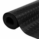 vidaXL Gulvmatte med prikker Svart 1 x 5 m Gummi