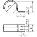 100 stk Kabelklemme 1015 G 28 mm 1 lap galvanisert 100