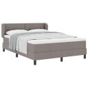  Boxspring Seng med Madrass Taupe 140x190 cm Stoff