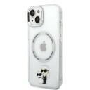 Karl Lagerfeld iPhone 14 Plus MagSafe Deksel med Karl & Choupette Transparent