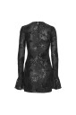 ROTATE Sequins LS Mini Dress Kjole Sort 36