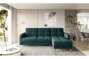 Saimon Sovesofa m. Divan med Oppbevaring 3 seter   Mørkegrønn