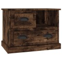 vidaXL Nattbord røkt eik 60x39x45 cm