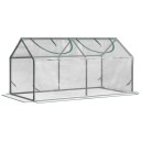 Transparent foliedrivhus med vindu 120x60x60 cm