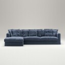 Decotique Le Grand Air 3 Seter Sofa Bomull Divan Venstre Mørkeblå