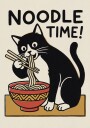 Noodle Time Cat Plakat / 30x40