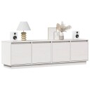  TV-benk hvit 156x37x45 cm heltre furu