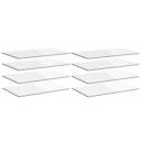 vidaXL Hylleplater 8 stk høyglans hvit 80x50x1,5 cm konstruert tre