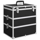 Sminkeveske 37x24x40 cm svart aluminium 91840