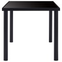 vidaXL Spisebord svart 200x100x75 cm herdet glass