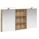  Baderomsskapsett 3 pcs 120 x 10,5 x 60,5 cm Konstruert tre