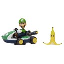 Nintendo Mario Kart Spin Out Luigi Figur med Banan 2,5" Plast
