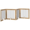Vidaxl Foldbar Hundegitter Med Stativer 4 Stk. Artisan Eik 401 cm