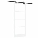vidaXL Skyvedør med monteringssett Hvit 93x232 cm Solid Furu