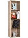 Bokhylle med 4 rom eik 106x30x30cm