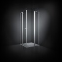 Dansani Match dusjhjørne, 87x97 cm, klart glass, satin profil