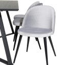Venture Home Spisegruppe Venture Home Madde med 6 Valentina Stoler Fløyel GR20233