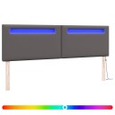  Hodegjerde Enkelt Design Grå 180 cm Kunstskinn