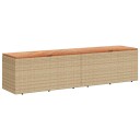 vidaXL Putekasse beige 220x50x54 cm polyrotting akasie