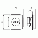 Abb 20 Euc-81 Vegguttaksinnsats 1-Veis Antrasitt