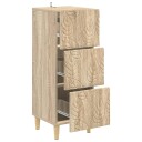 vidaXL Skuffeskap Sonoma eik 33 x 34,5 x 90 cm Konstruert tre