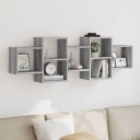  Vegghylle grå sonoma 129x18x42 cm konstruert tre 8721158360885