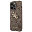 Guess Case For Iphone 14 Pro Max 6,7&Amp Amp Quot  Guhcp14x4gmgbr Brown Pu Leather 4G Big Metal Logo