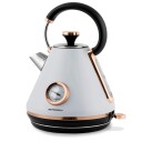Vannkoker med termometer, 1,7L, grå, BD-701