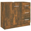 vidaXL Servantskap røkt eik 63x30x54 cm konstruert tre