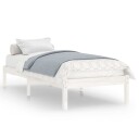 vidaXL Sengeramme hvit heltre furu 90x200 cm