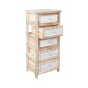 Kommode HOME4YOU Kaseke med 5 oppbevaringsrom 40x29x90 cm natur   naturlig