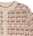 Hust and Claire Cardigan   HCCilja Nordic   Gammel Beige Melange   Hust and Claire   1½ år (86)   Cardigan Bordeaux Gull Rosa