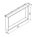 Novellini Frame Dusjhylle med Innvendig Hylle&Utvendig Håndklekrok Svart Matt