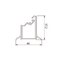 Vikingbad Veggprofil Justerbar Alu Magnetlist Universal Sølv H193cm (til Dusjdør Rett)