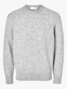 Selected Homme Rai Long Sleeve Knit Crew Neck Grå L